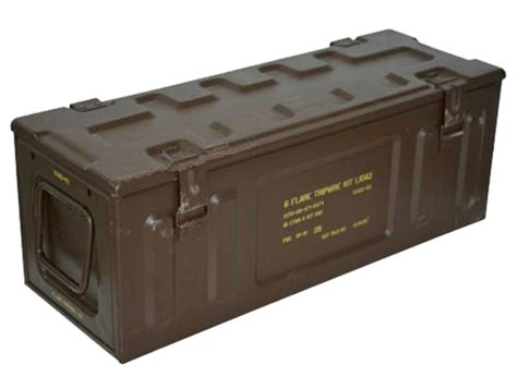 large ammo box steel|army surplus metal boxes.